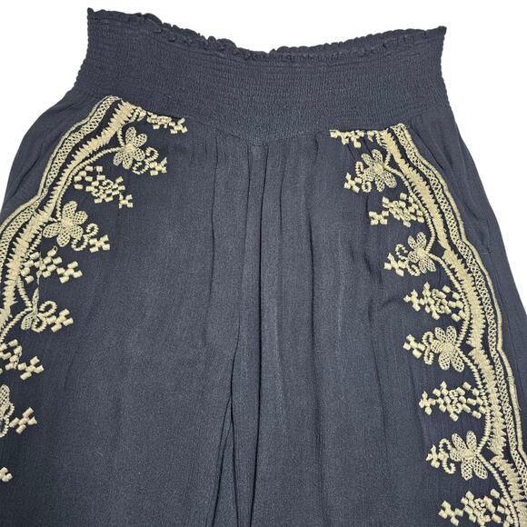 Sundance Bon Voyage Culottes Embroidered Boho Wide Leg Pants Size S - Picture 6 of 9